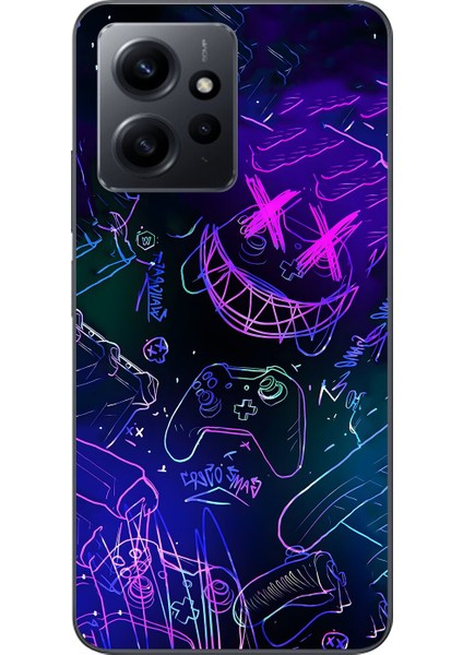 Xiaomi Redmi Note 12 Uyumlu Şeffaf Kılıf Graffiti 4 Tasarımlı
