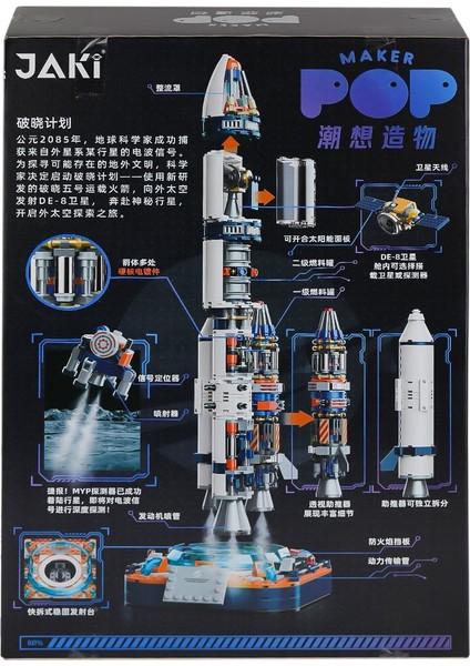 JK8501 Jaki Uzay Roketi Blok Seti -Vagon Life fırsatları