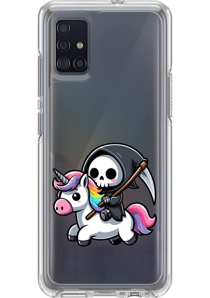 Samsung Galaxy A51 Uyumlu Şeffaf Kılıf New Minies 1 Tasarımlı