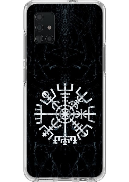 Samsung Galaxy A71 Uyumlu Şeffaf Kılıf Nordic 1 Tasarımlı