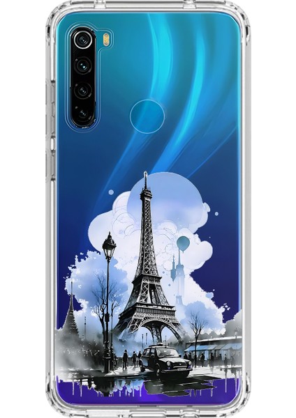 Xiaomi Redmi Note 8 Uyumlu Şeffaf Kılıf Paris 2 Tasarımlı
