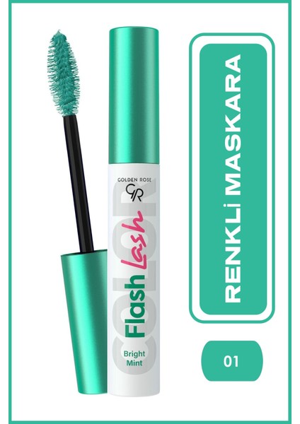 Flash Lash Colered Mascara No:01 Bright Mint - Renkli Maskara - 8691190515720