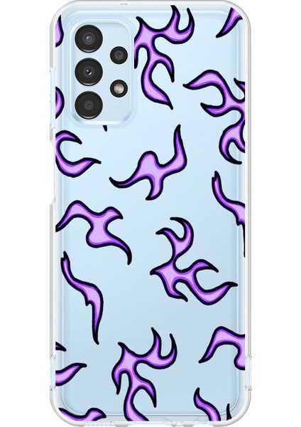 Samsung Galaxy A13 Uyumlu Şeffaf Kılıf Wallpaper 3 Tasarımlı