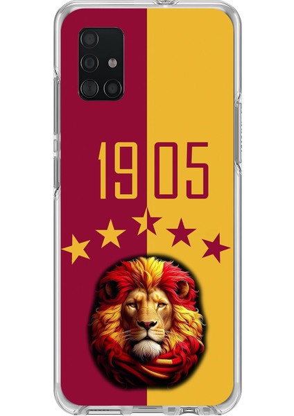 Samsung Galaxy A71 Uyumlu Şeffaf Kılıf 1905 Aslan Tasarımlı
