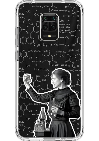 Xiaomi Redmi Note 9 Pro Uyumlu Şeffaf Kılıf Marie Curie Tasarımlı