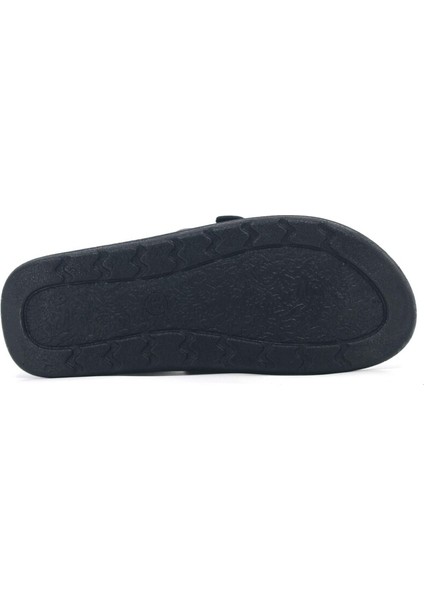 Yumuşak Kaydırmaz Taban Çift Toka Günlük Kadın Terlik Siyah TARZ16131 modelleri