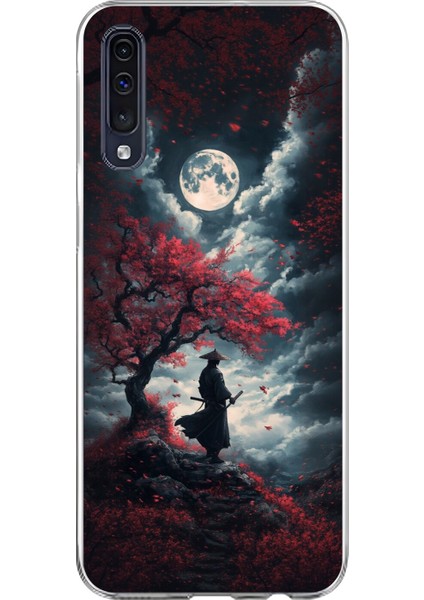 Samsung Galaxy A70 Uyumlu Şeffaf Kılıf Samurai 2 Tasarımlı