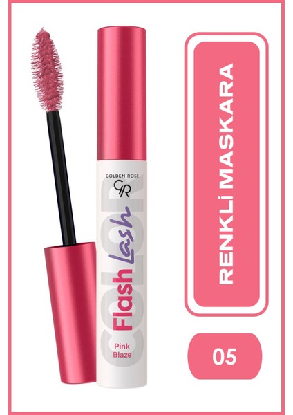 Flash Lash Colered Mascara No:05 Pink Blaze - Renkli Maskara - 8691190515768