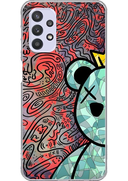 Samsung Galaxy A32 Uyumlu Şeffaf Kılıf Graffiti 12 Tasarımlı