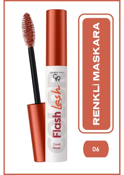 Flash Lash Colered Mascara No:06 Coral Rose - Renkli Maskara - 8691190515775