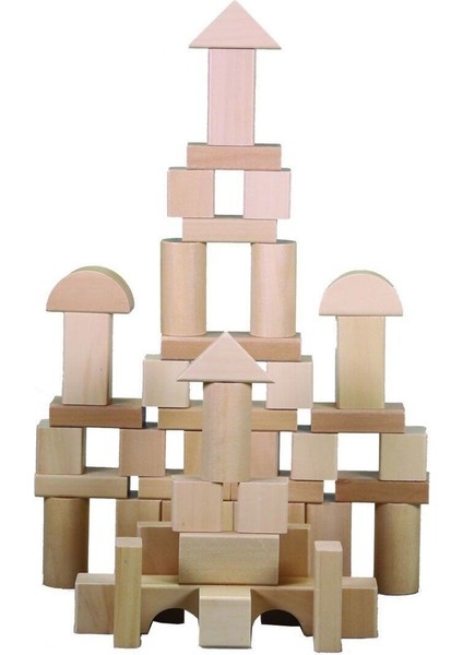 CS-8832 Natural Ahşap Blok 50 Parça