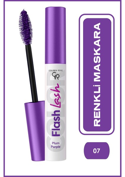 Flash Lash Colered Mascara No:07 Plum Purple - Renkli Maskara - 8691190515782