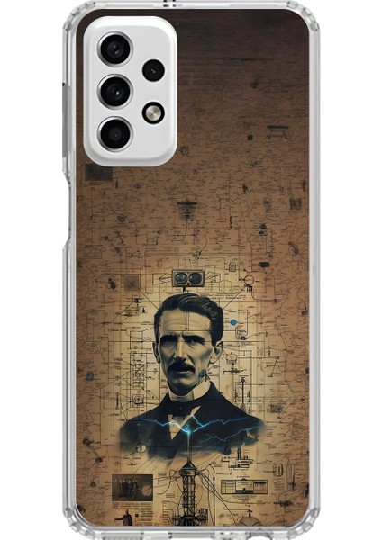 Samsung Galaxy A33 Uyumlu Şeffaf Kılıf Tesla Tasarımlı