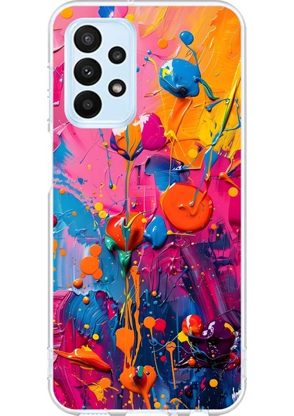 Samsung Galaxy A23 Uyumlu Şeffaf Kılıf Graffiti 3 Tasarımlı