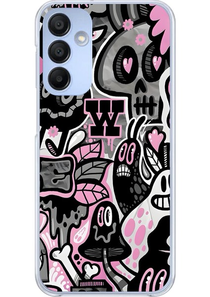 Samsung Galaxy A15 Uyumlu Şeffaf Kılıf Graffiti 10 Tasarımlı