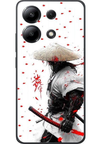 Xiaomi Redmi Note 13 Uyumlu Şeffaf Kılıf Samurai 1 Tasarımlı