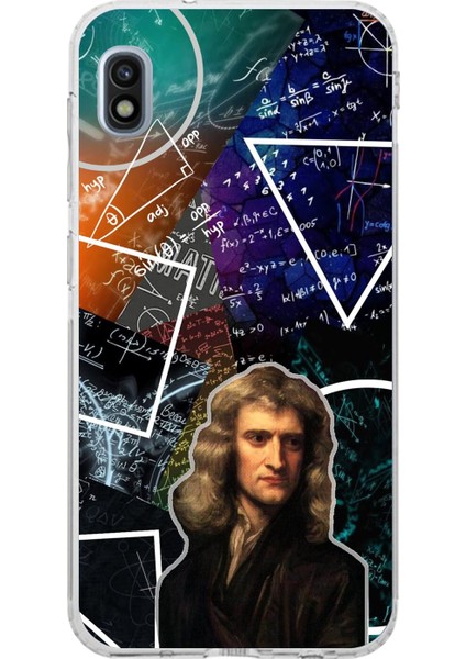 Samsung Galaxy A10 Uyumlu Şeffaf Kılıf Isaac Newton Tasarımlı