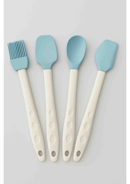 Silikon 4lü Spatula Fırça Seti Mini Set