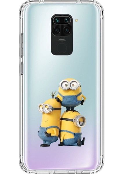 Xiaomi Redmi Note 9 Uyumlu Şeffaf Kılıf Cartoon 10 Tasarımlı