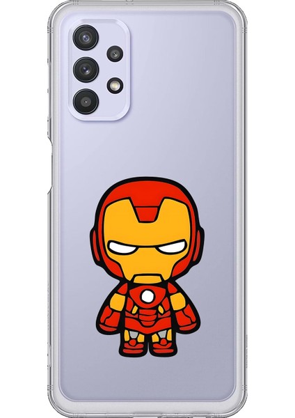 Samsung Galaxy A32 Uyumlu Şeffaf Kılıf Chibi 2 Tasarımlı