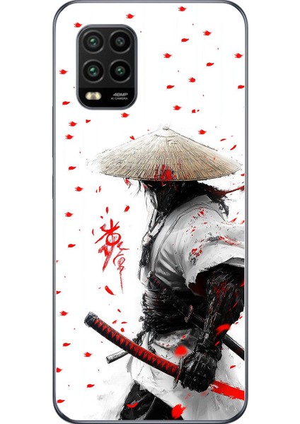 Xiaomi Mi 10 Lite Uyumlu Şeffaf Kılıf Samurai 1 Tasarımlı