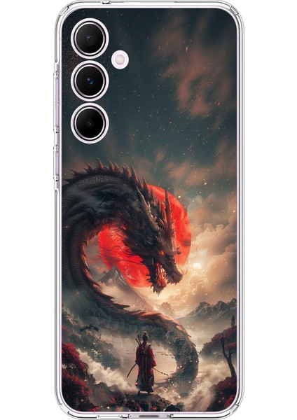 Samsung Galaxy A55 Uyumlu Şeffaf Kılıf Samurai 3 Tasarımlı