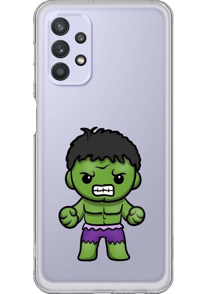 Samsung Galaxy A32 Uyumlu Şeffaf Kılıf Chibi 3 Tasarımlı