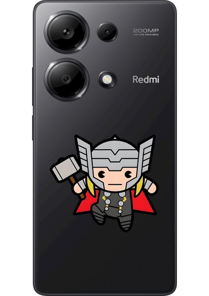 Xiaomi Redmi Note 13 Pro Uyumlu Şeffaf Kılıf Chibi 5 Tasarımlı