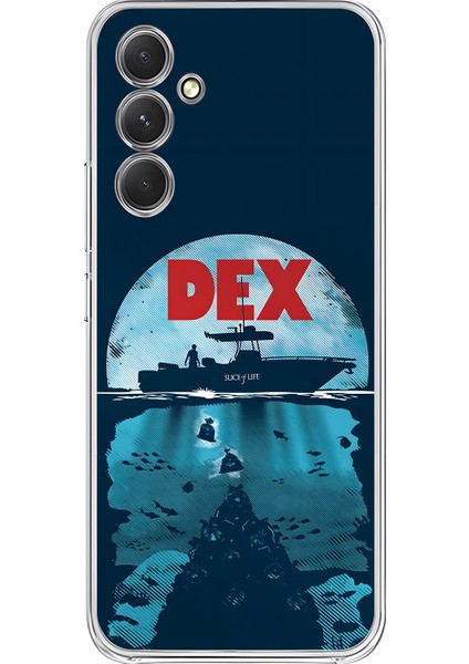 Samsung Galaxy A54 Uyumlu Şeffaf Kılıf Dexter Tasarımlı