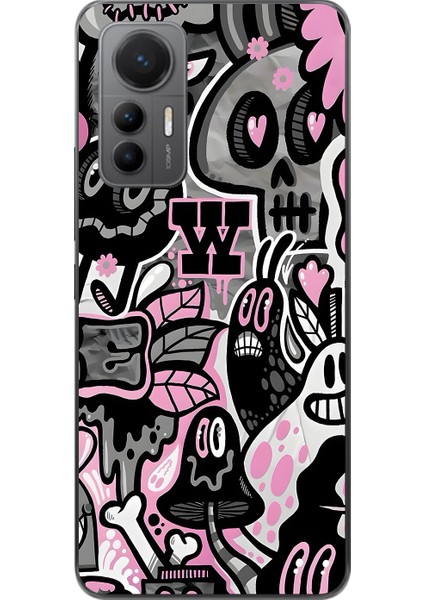 Xiaomi Mi 12 Lite Uyumlu Şeffaf Kılıf Graffiti 10 Tasarımlı