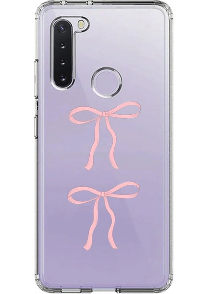 Samsung Galaxy A21 Uyumlu Şeffaf Kılıf Kurdele 1 Tasarımlı