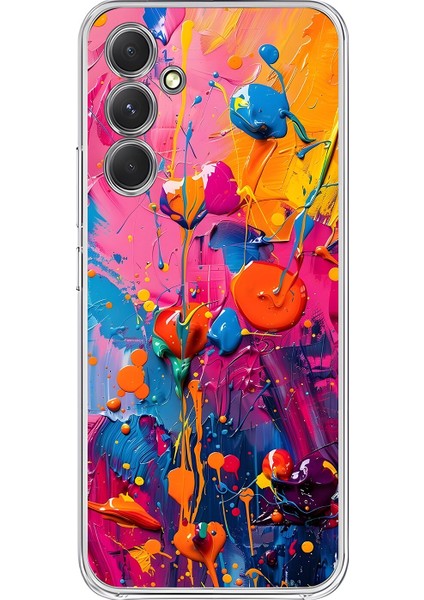 Samsung Galaxy A54 Uyumlu Şeffaf Kılıf Graffiti 3 Tasarımlı