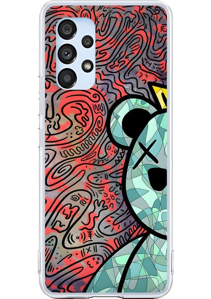 Samsung Galaxy A53 Uyumlu Şeffaf Kılıf Graffiti 12 Tasarımlı