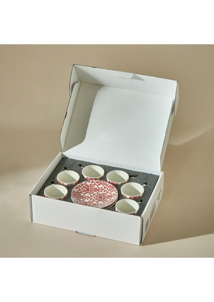 Red Velvet 6 Kişilik Kahve Fincanı 90 ml