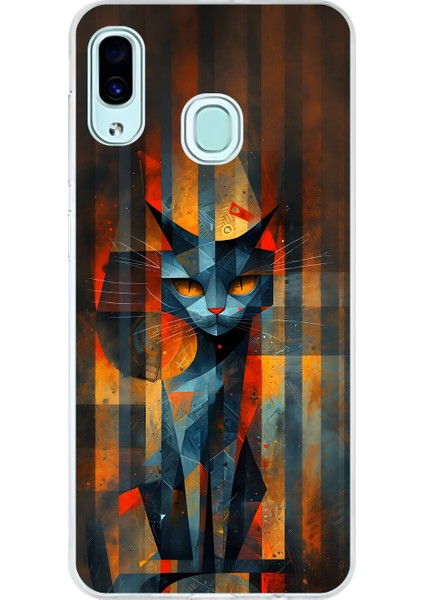 Samsung Galaxy A30 Uyumlu Şeffaf Kılıf Aesthetic 2 Tasarımlı