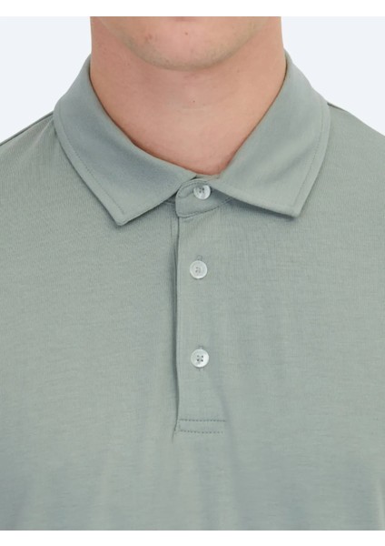 Haki Düz Çevre Dostu Polo Yaka T-Shirt fırsatları