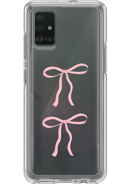 Samsung Galaxy A71 Uyumlu Şeffaf Kılıf Kurdele 1 Tasarımlı