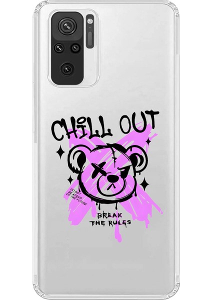 Xiaomi Redmi Note 10 Uyumlu Şeffaf Kılıf Graffiti 7 Tasarımlı