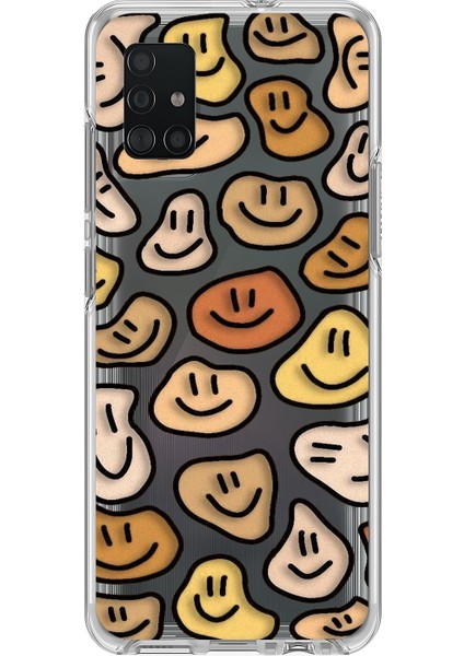 Samsung Galaxy A71 Uyumlu Şeffaf Kılıf Wallpaper 8 Tasarımlı