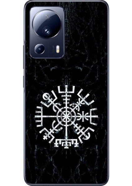 Xiaomi Mi 13 Lite Uyumlu Şeffaf Kılıf Nordic 1 Tasarımlı