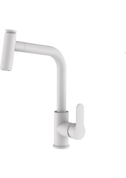 Spiralli Eviye Bataryası - Pull Down Mat Beyaz (Çekiç)