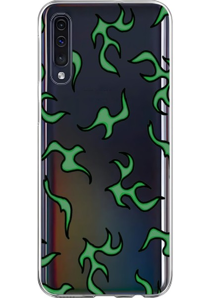 Samsung Galaxy A70 Uyumlu Şeffaf Kılıf Wallpaper 5 Tasarımlı