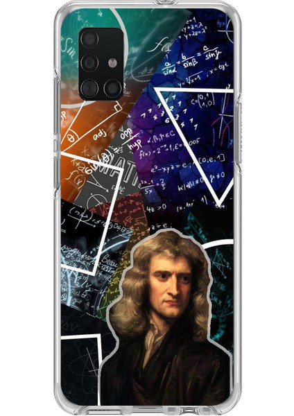 Samsung Galaxy A71 Uyumlu Şeffaf Kılıf Isaac Newton Tasarımlı