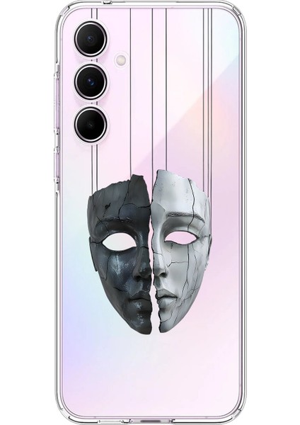Samsung Galaxy A55 Uyumlu Şeffaf Kılıf Estetik Yüz 8 Tasarımlı