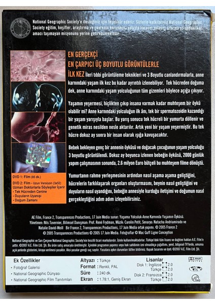 Yaşama Yolculuk Anne Karnında Yaşamın Öyküsü DVD (Orjnal Dönem Baskı Dvd) fiyatları