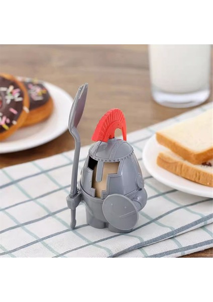 Haşlanmış Yumurta Bardak Tutucu Kaşık Dahil - Knight Design - Mutfak Eşyası Dekoru, Kaşık Şövalye (Yurt Dışından)