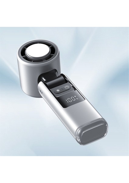 Taşınabilir El Tipi Fan USB Şarjlı Ayarlanabilir Hızlı Dijital Ekranlı Fan Katlanabilir Tasarım Yüksek Hızlı Fan Gece Lambası Ile, A (Yurt Dışından) fırsatları