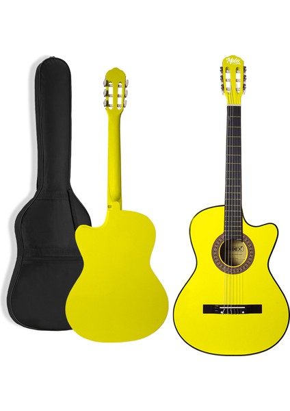 CG-395YLW Klasik Gitar 4/4 Sap Ayarlı Kesik Kasa Full Set (Çanta Askı Tuner Metod Pena) fiyatları