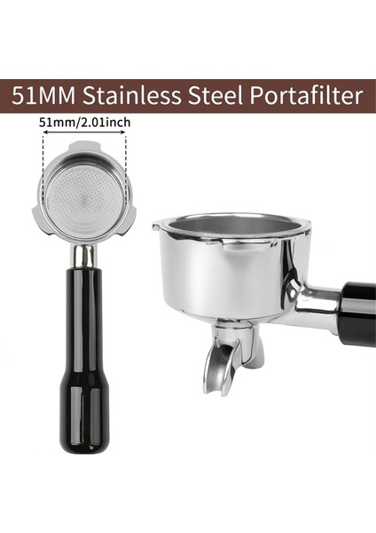 Donlim ve Casabrews Espresso Makinesi CM5418, 3700ESSENTIAL Için 2 Ağızlı 51MM Paslanmaz Çelik Portafiltre (Yurt Dışından) indirimleri