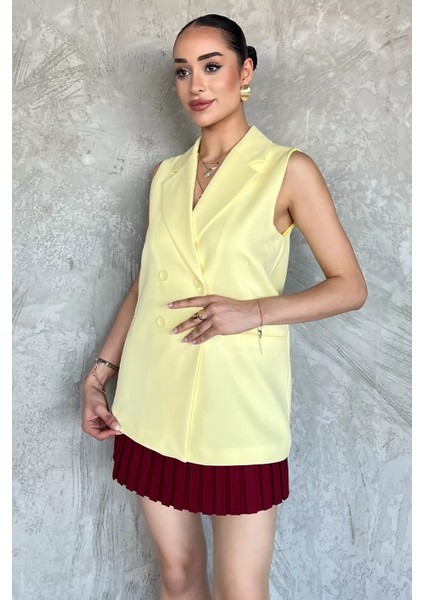 Kruvaze Yaka Astarlı Kadın Yelek P-00017452 fiyatları